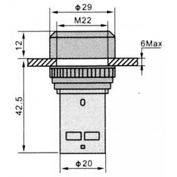 Μπουτόν Πόρτας Φ22 1NO+1NC Κόκκινο 230V SB7-CA35 XINDALI 28182002