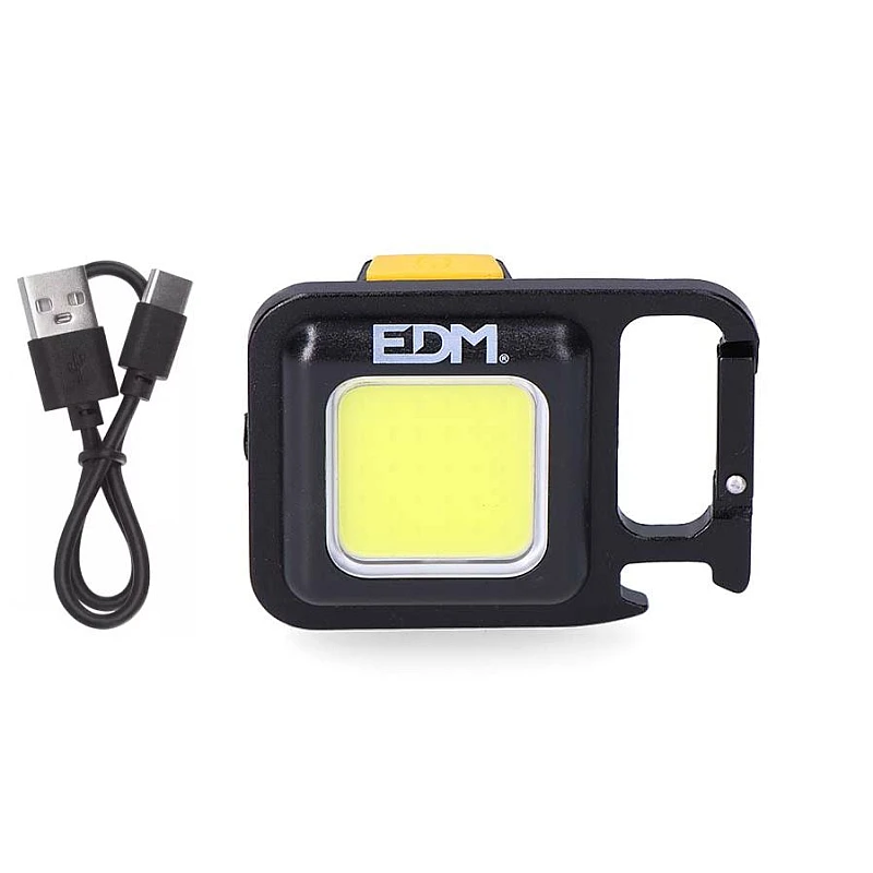 Επαναφορτιζόμενος Φακός Μπρελόκ LED 6W Φωτεινότητα 500lm Μαύρος 36117 EDM Επαναφορτιζόμενος Φακός Μπρελόκ LED 6W Φωτεινότητα 500lm Μαύρος 36117 EDM