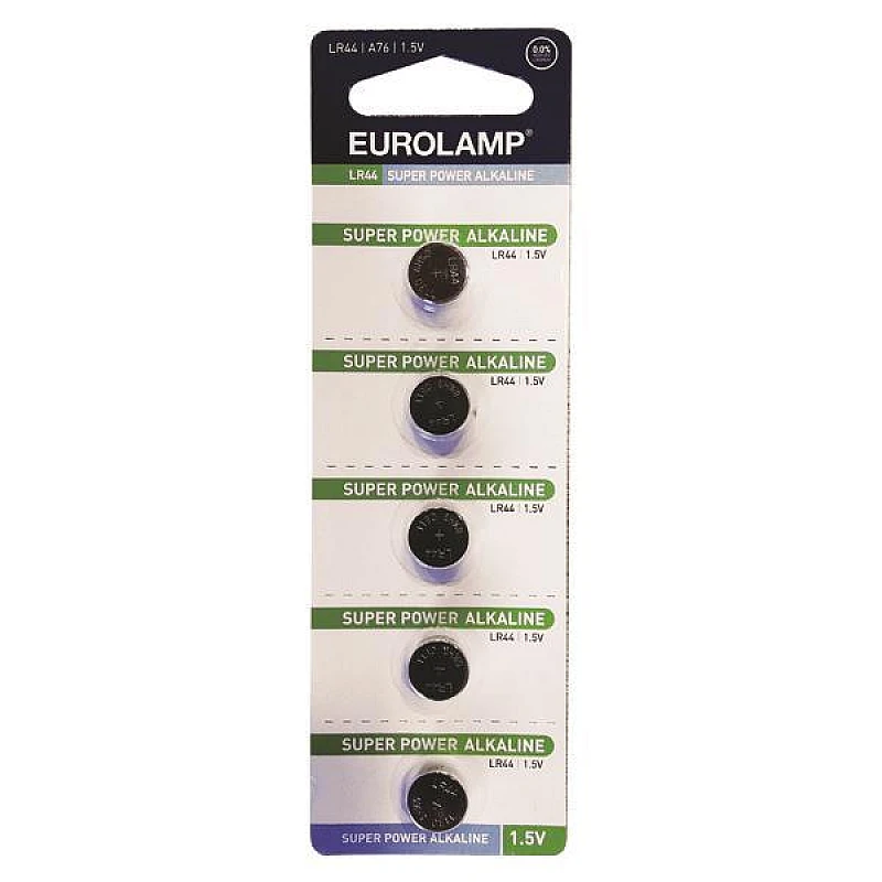 Eurolamp Αλκαλικές Μπαταρίες Ρολογιών LR44 A76 1.5V blister 5 τεμαχίων 147-24112 Eurolamp Αλκαλικές Μπαταρίες Ρολογιών LR44 A76 1.5V blister 5 τεμαχίων 147-24112
