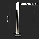 Επιδαπέδιο φωτιστικό κήπου E27 IP44 Stainless + PC με Satin Nickel σώμα 80cm VT-838 V-TAC 8625 Επιδαπέδιο φωτιστικό κήπου E27 IP44 Stainless + PC με Satin Nickel σώμα 80cm VT-838 V-TAC 8625