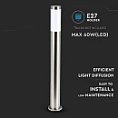 Επιδαπέδιο φωτιστικό κήπου E27 IP44 Stainless + PC με Satin Nickel σώμα 80cm VT-838 V-TAC 8625 Επιδαπέδιο φωτιστικό κήπου E27 IP44 Stainless + PC με Satin Nickel σώμα 80cm VT-838 V-TAC 8625