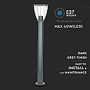 Επιδαπέδιο φωτιστικό κήπου E27 IP44 Stainless + PC με γκρι σώμα 80cm VT-839 V-TAC 8629 Επιδαπέδιο φωτιστικό κήπου E27 IP44 Stainless + PC με γκρι σώμα 80cm VT-839 V-TAC 8629