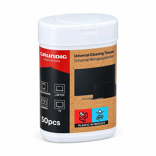 GRUNDIG Υγρά Μαντηλάκια Καθαρισμού Οθονών 32τμχ 42646