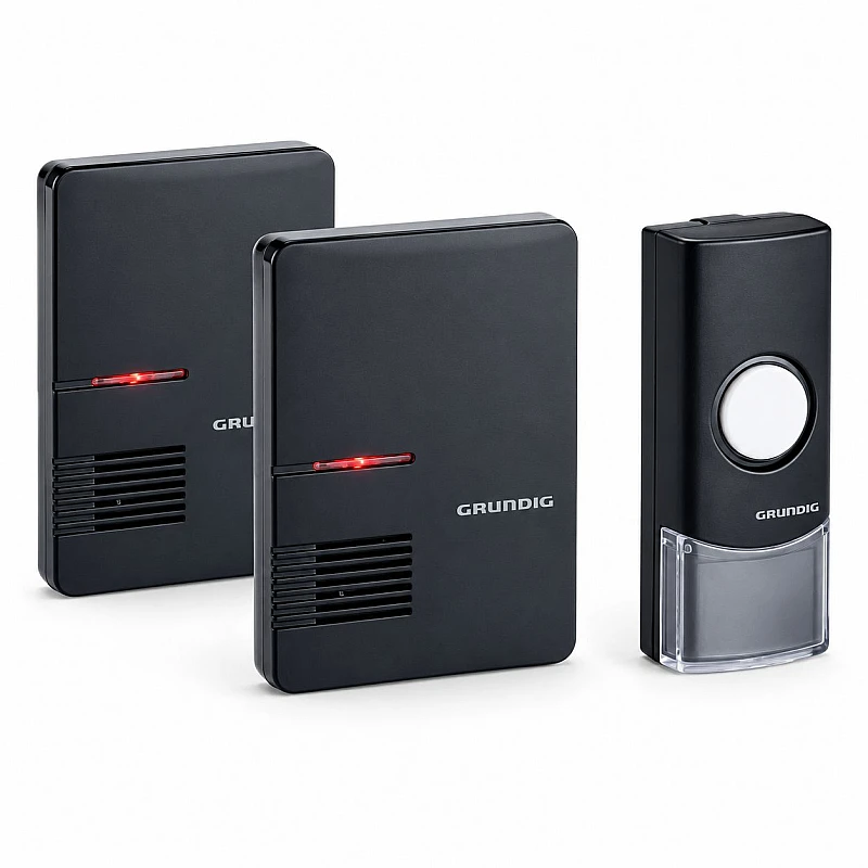 GRUNDIG 48576 Ασύρματο κουδούνι με 2 δέκτες με 36 μελωδίες μαύρο
