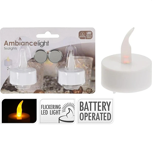 Κεριά Ρεσώ Με φλόγα Led που τρεμοπαίζει σετ των 2 τεμαχίων AX5-991100