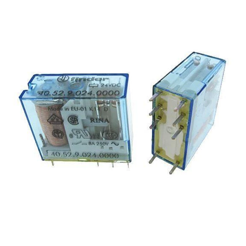 Ρελέ FINDER 24V DC 8A με 2 μεταγωγικές επαφές ηλεκτρομαγνητικό F40.52.9.024.0000 40.52