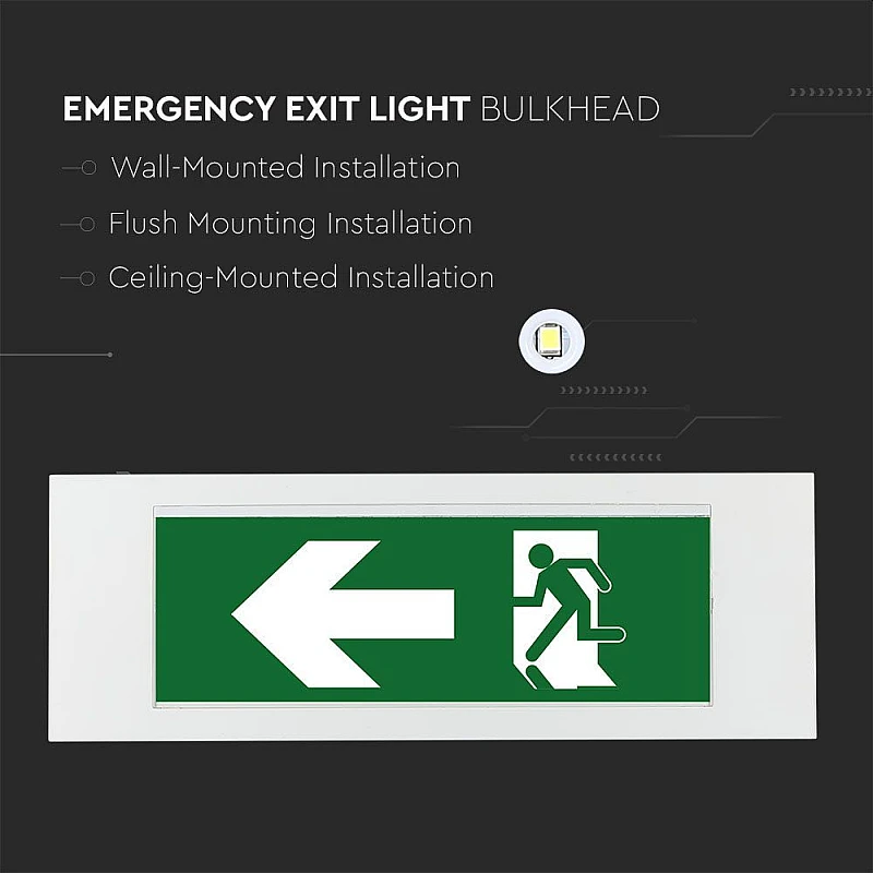 Φωτιστικό ασφαλείας CREE LED 2σε1 3.8W Λευκό VT-511 ​V-TAC 899-6