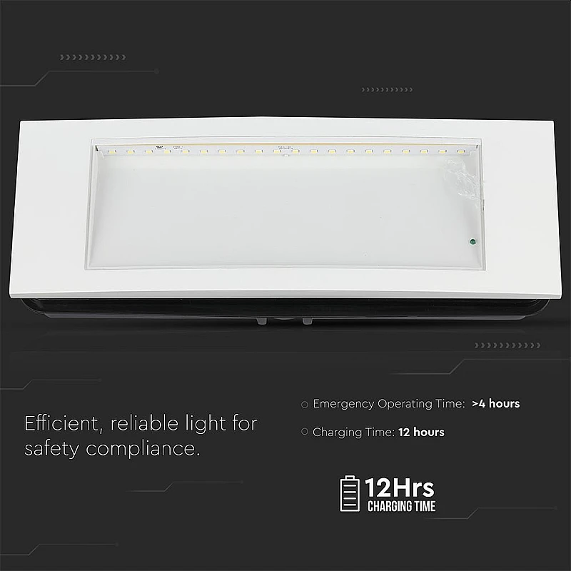 Φωτιστικό ασφαλείας CREE LED 2σε1 3.8W Λευκό VT-511 ​V-TAC 899-6