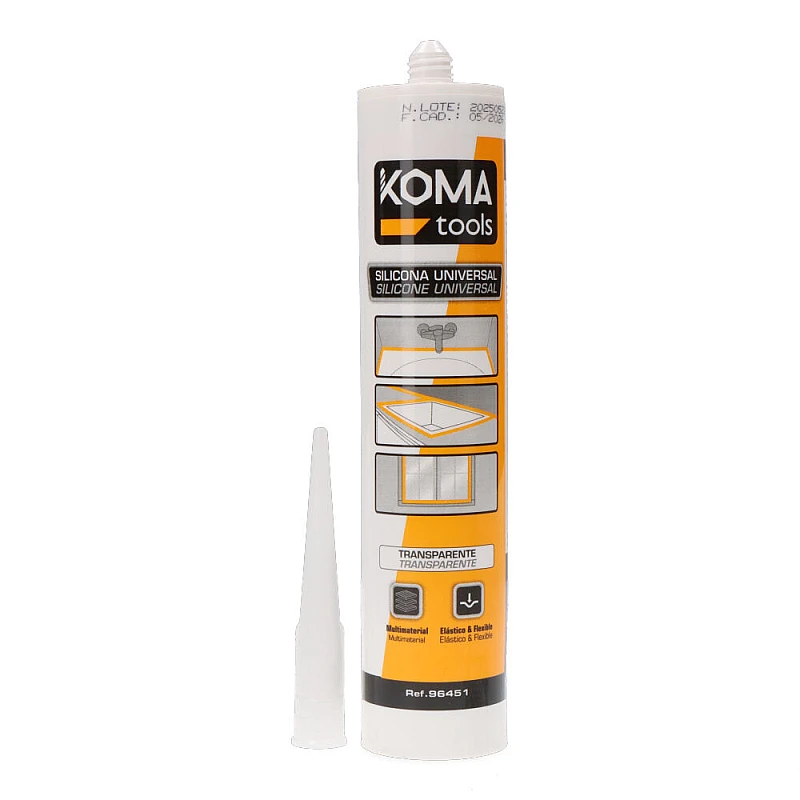 KOMA TOOLS Σιλικόνη Γενικής Χρήσης Διάφανη 280ml 96451  KOMA TOOLS Σιλικόνη Γενικής Χρήσης Διάφανη 280ml 96451