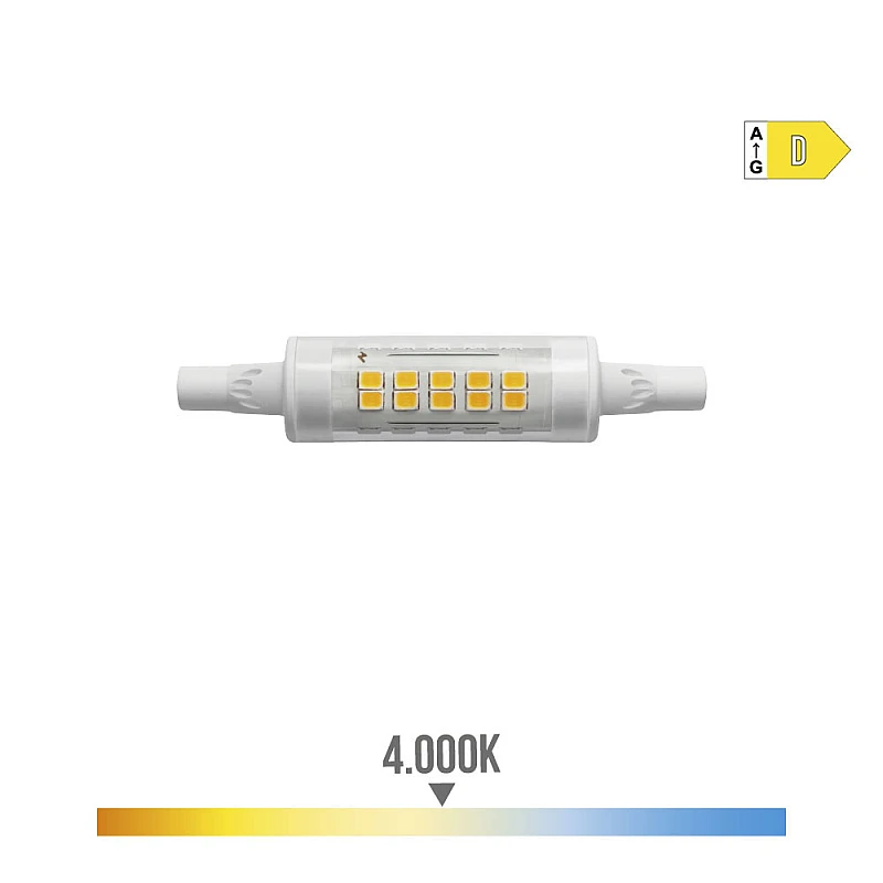 Λαμπτήρας LED προβολέα 5.5watt R7S Φυσικό λευκό 78mm 98989 EDM Spain Λαμπτήρας LED προβολέα 5.5watt R7S Φυσικό λευκό 78mm 98989 EDM Spain