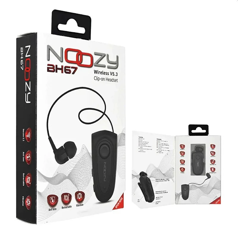 Noozy Roller BH67 Bluetooth Handsfree Ακουστικό Πέτου με Δόνηση Multi Pairing Μαύρο V.5.3 Noozy Roller BH67 Bluetooth Handsfree Ακουστικό Πέτου με Δόνηση Multi Pairing Μαύρο V.5.3