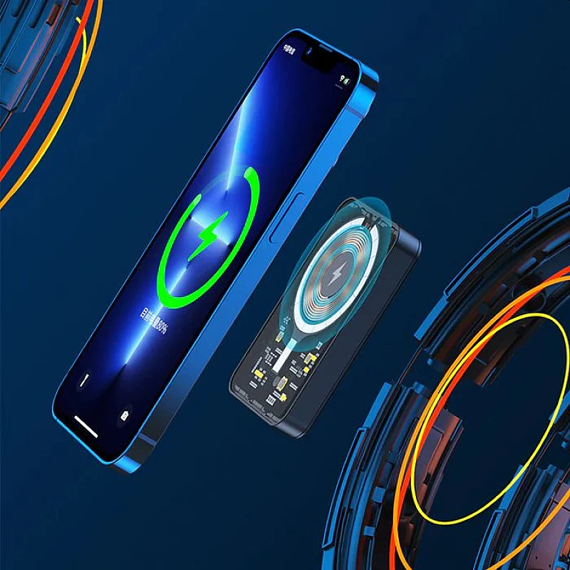 PowerBank 5000mAh με Ασύρματη Μαγνητική Φόρτιση Μαύρο P4 OEM PowerBank 5000mAh με Ασύρματη Μαγνητική Φόρτιση Μαύρο P4 OEM