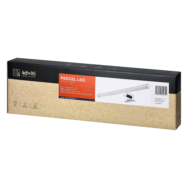 Φωτιστικό μπάνιου-καθρέπτη LED 6W Φυσικό Λευκό 4000Κ IP44 40cm PEEGEL LED AD-OM-6121L4 Adviti ORNO Φωτιστικό μπάνιου-καθρέπτη LED 6W Φυσικό Λευκό 4000Κ IP44 40cm PEEGEL LED AD-OM-6121L4 Adviti ORNO