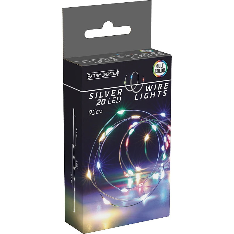 Χριστουγεννιάτικα λαμπάκια LED 20LED Μπαταρίας Πολύχρωμα AX9732010