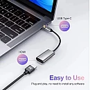 Adaptor (Μετατροπέας) USB-C σε HDMI 4K/60Hz γκρι CAB-UC086 Powertech Adaptor (Μετατροπέας) USB-C σε HDMI 4K/60Hz γκρι CAB-UC086 Powertech