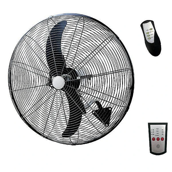 Ανεμιστήρας Μεταλλικός Τοίχου Φ71 Μαύρος 180W με κοντρόλ 147-29042 EUROLAMP