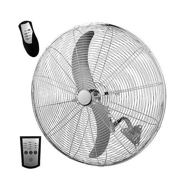 Ανεμιστήρας Μεταλλικός Τοίχου Φ71 Ασημί 180W με κοντρόλ 147-29043 EUROLAMP