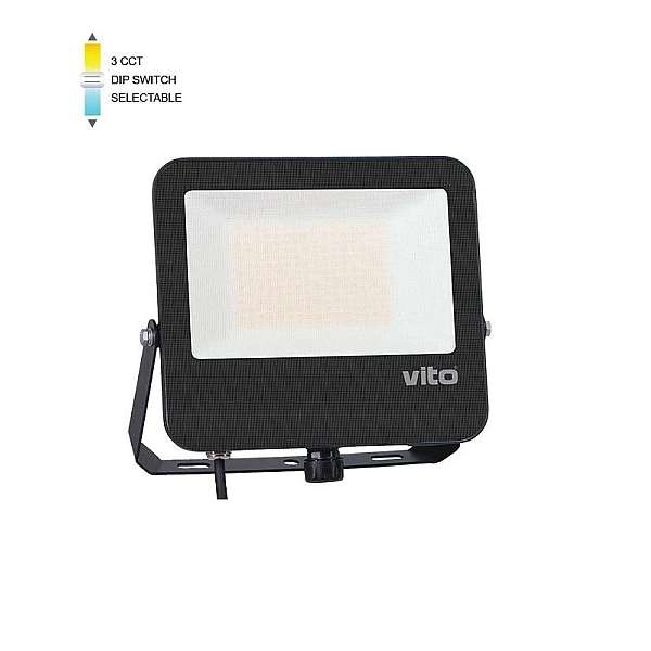 Προβολέας LED SMD 150W 18000Lm 3CCT (3000K/4000/K6500K) IP66 Μαύρος DANUBE 3023030 VITO