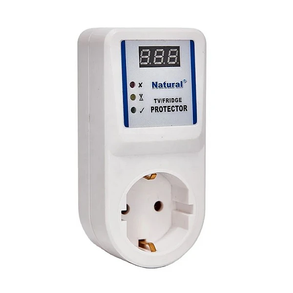 Natural V019 Voltage Protector Μονή Πρίζα με Προστασία από υπέρταση για ηλεκτρονικές συσκευές 