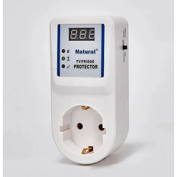 Natural V019 Voltage Protector Μονή Πρίζα με Προστασία από υπέρταση για ηλεκτρονικές συσκευές 