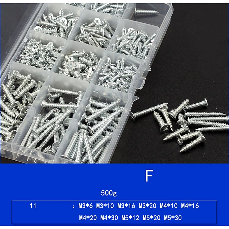 Σετ Βίδες ξύλου γαλβανισμένες 500gr F3430 TANGSHI Σετ Βίδες ξύλου γαλβανισμένες 500gr F3430 TANGSHI