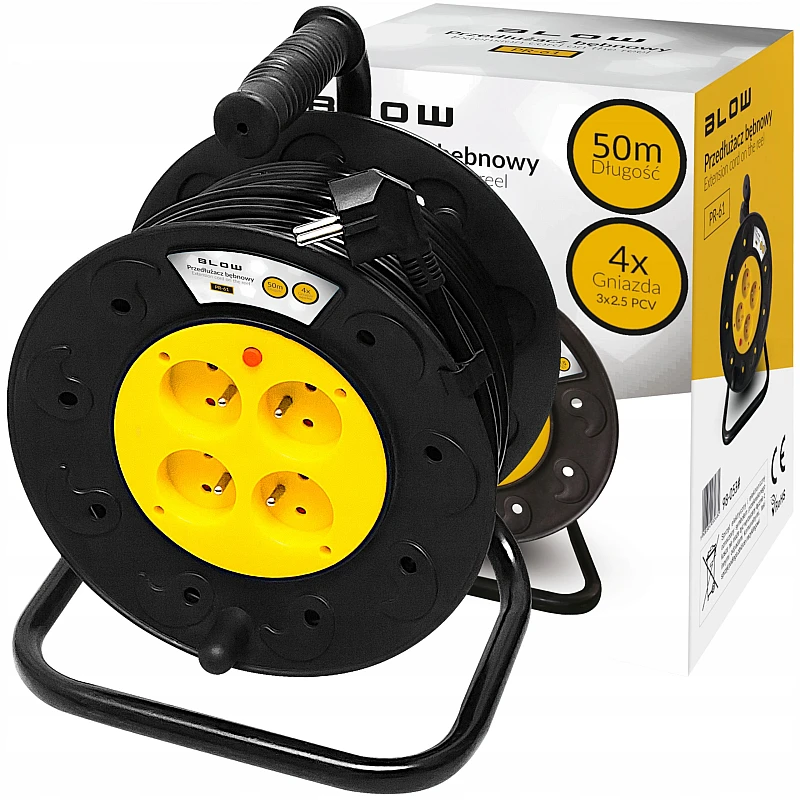 Μπαλαντέζα στροφείο 50m 3Χ2,5mm2 με ακίδες γείωσης - τύπου Ε PR-61 BLOW