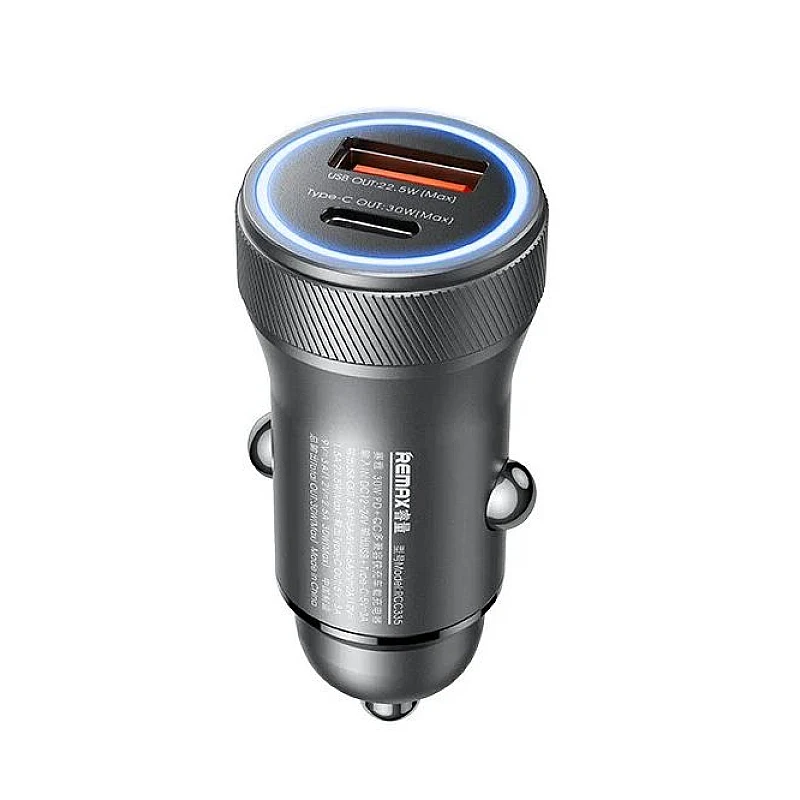Remax RCC359 Tanya 30W Ταχυφορτιστής αυτοκινήτου fast car charger 1xUSB και 1xType-C 3.0A Μαύρος Remax RCC359 Tanya 30W Ταχυφορτιστής αυτοκινήτου fast car charger 1xUSB και 1xType-C 3.0A Μαύρος