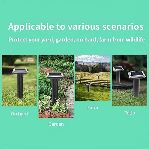 Ηλιακή συσκευή απομάκρυνσης  Τρωκτικών και Φιδιών με πάσσαλο Solar Snake Repeller SR00311 OEM σετ 2 τεμάχια