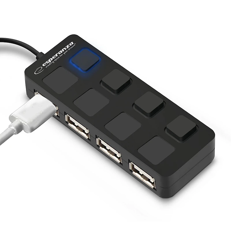 Usb Hub 4 Θέσεων με διακόπτες USB 2.0 Esperanza EA161