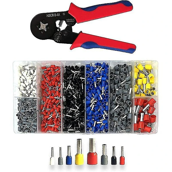 Σετ Αυτορρυθμιζόμενη Πρέσα Ακροδεκτών και 1250 ακροδέκτες με μόνωση HSC81250 OEM