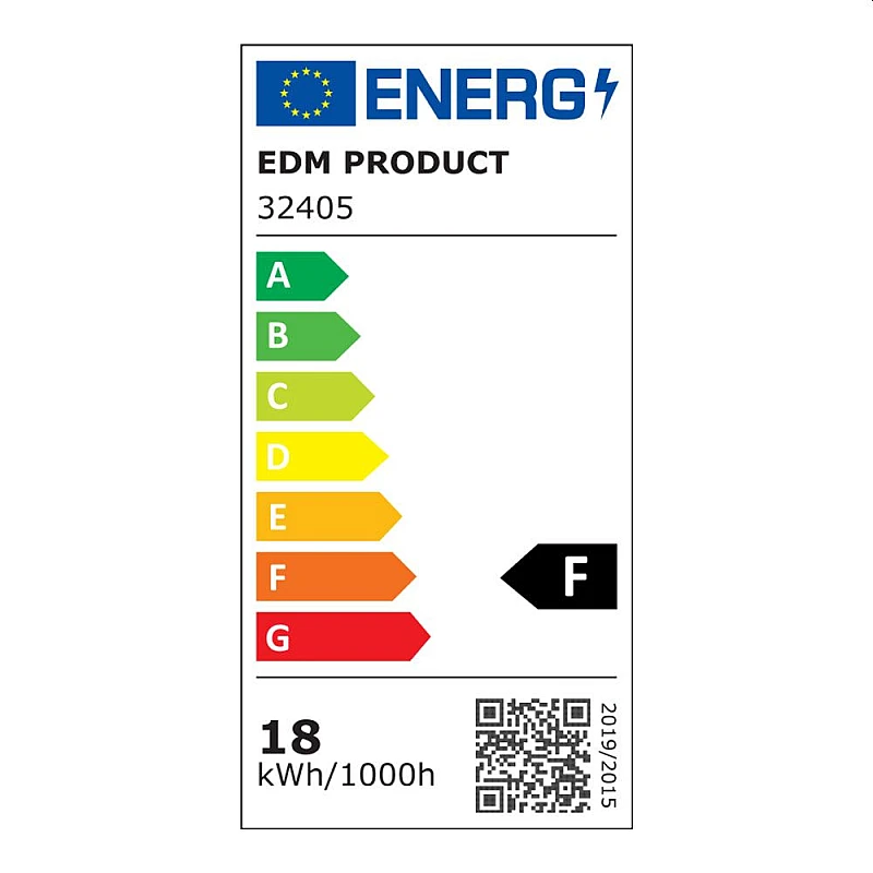 Φωτιστικό LED τοίχου IP44 Λευκό 18W Ψυχρό λευκό 6400K 32405 EDM Φωτιστικό LED τοίχου IP44 Λευκό 18W Ψυχρό λευκό 6400K 32405 EDM