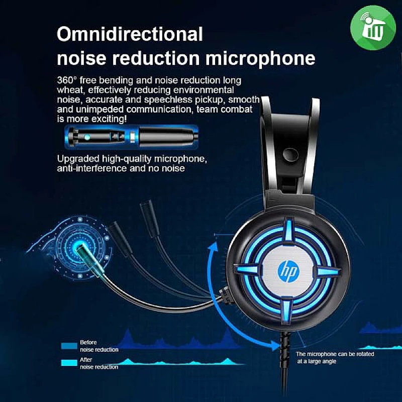 HP H120G Gaming Headset Στερεοφωνικά ακουστικά με μικρόφωνο ενσύρματα HP H120G Gaming Headset Στερεοφωνικά ακουστικά με μικρόφωνο ενσύρματα