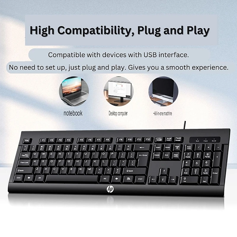 HP KM100 USB ενσύρματο πληκτρολόγιο και ποντίκι Combo Αδιάβροχο, Εργονομικό για Υπολογιστές HP KM100 USB ενσύρματο πληκτρολόγιο και ποντίκι Combo Αδιάβροχο, Εργονομικό για Υπολογιστές