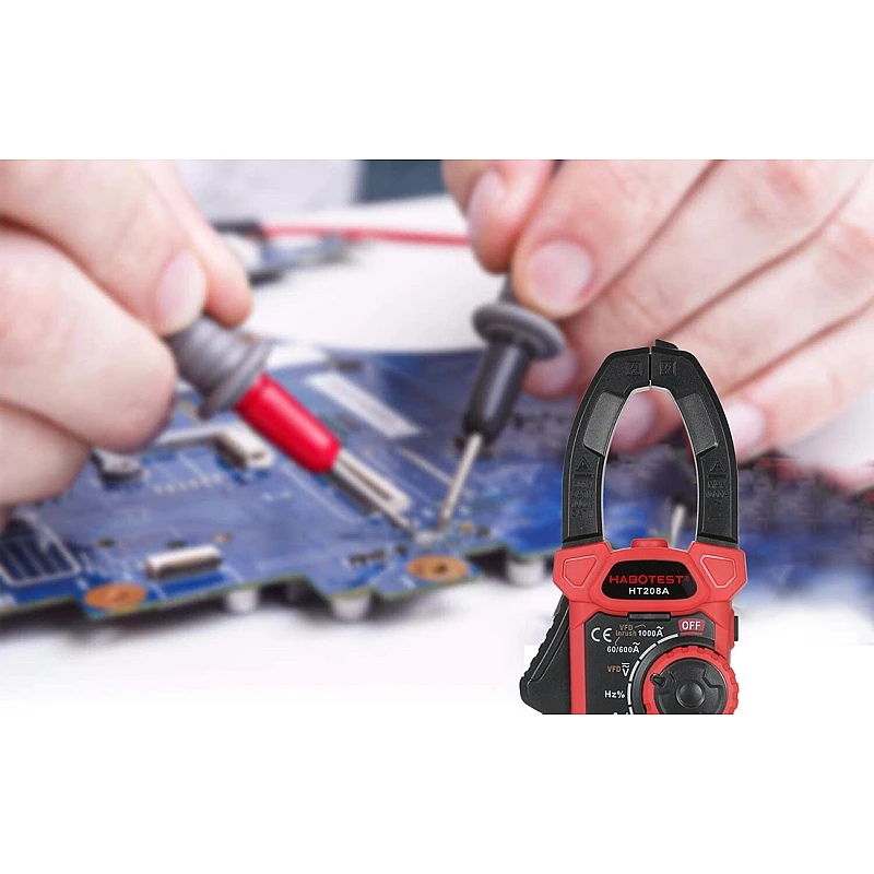Habotest Αμπεροτσιμπίδα Ψηφιακή 1000A AC HT208D True RMS με φακό Habotest Αμπεροτσιμπίδα Ψηφιακή 1000A AC HT208D True RMS με φακό
