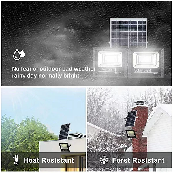 Ηλιακός Προβολέας LED 40W Ψυχρό λευκό 6400Κ Μαύρος JD-88400 ΟΕΜ