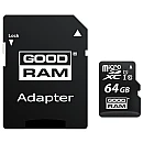 GoodRam Κάρτα Μνήμης Micro 64GB M1AA micro SDXC Class 10 UHS-1 + adapter GoodRam Κάρτα Μνήμης Micro 64GB M1AA micro SDXC Class 10 UHS-1 + adapter