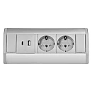 Πολύπριζο Επίπλου Σούκο 2 θέσεων 230V 16A με 1 USB A, 1 Type C με καλώδιο 0.6m OR-GM-9039(GS)/G Orno Πολύπριζο Επίπλου Σούκο 2 θέσεων 230V 16A με 1 USB A, 1 Type C με καλώδιο 0.6m OR-GM-9039(GS)/G Orno