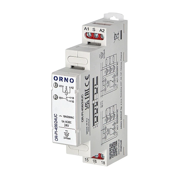 Ρελέ ράγας 24 VAC / DC, 16A Installation bistable relay OR-PI-456/24UC Orno