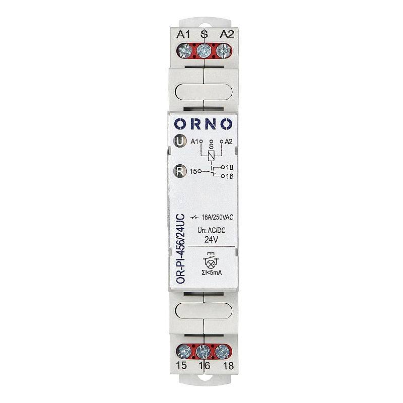 Ρελέ ράγας 24 VAC / DC, 16A Installation bistable relay OR-PI-456/24UC Orno Ρελέ ράγας 24 VAC / DC, 16A Installation bistable relay OR-PI-456/24UC Orno