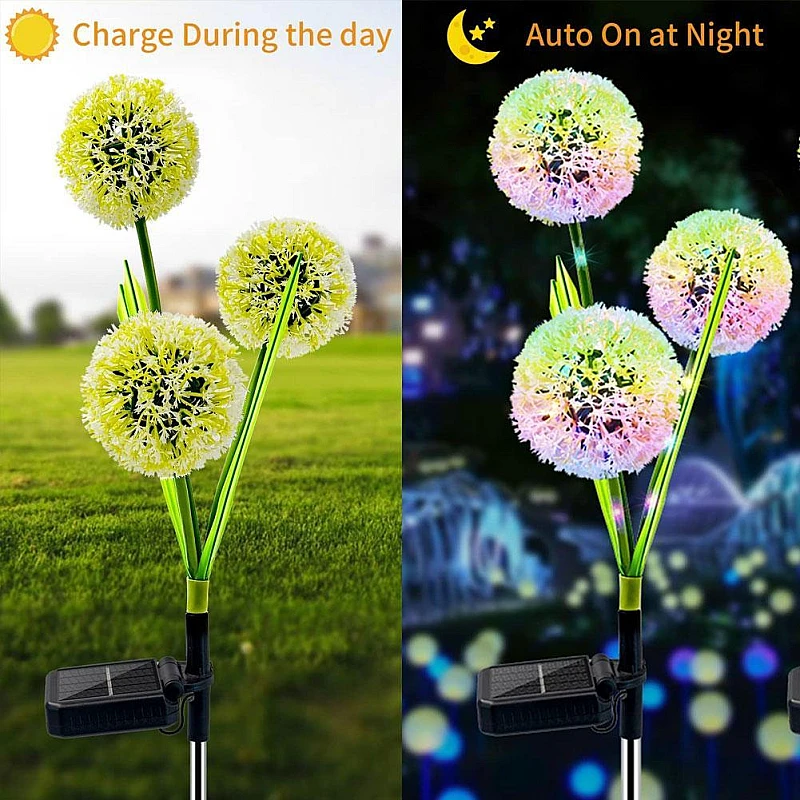 Ηλιακό Φωτιστικό LED RGB Καρφωτό λουλούδι 3 μπάλες πράσινο SLO25012 OEM σετ 2 τεμαχια Ηλιακό Φωτιστικό LED RGB Καρφωτό λουλούδι 3 μπάλες πράσινο SLO25012 OEM σετ 2 τεμαχια