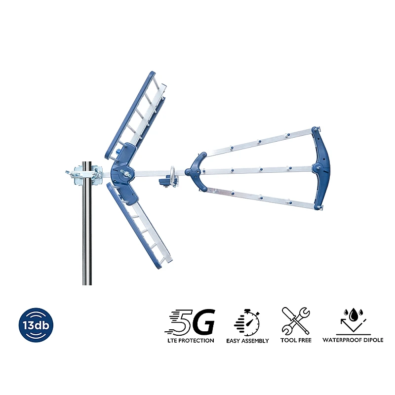 EDISION Τριπλή Επίγεια ψηφιακή Κεραία TALOS 13db 5G 21-48 EDISION Τριπλή Επίγεια ψηφιακή Κεραία TALOS 13db 5G 21-48