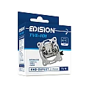 EDISION TVE-101 Πρίζα Τερματική TV-Radio 2 εξόδων γκρι EDISION TVE-101 Πρίζα Τερματική TV-Radio 2 εξόδων γκρι