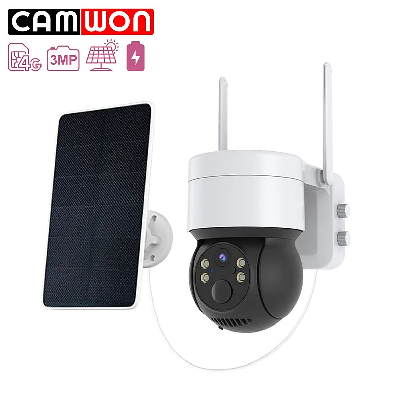 CAMWON WIP-C300X Ηλιακή 4G Wireless PTZ κάμερα 3Mpixels Με κάρτα SIM Λευκή CAMWON WIP-C300X Ηλιακή 4G Wireless PTZ κάμερα 3Mpixels Με κάρτα SIM Λευκή