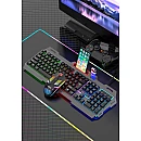 YILIMA QS-602 Σετ Ενσύρματο GAMING Φωτιζόμενο Πληκτρολόγιο με ποντίκι Αγγλικό US OEM 
