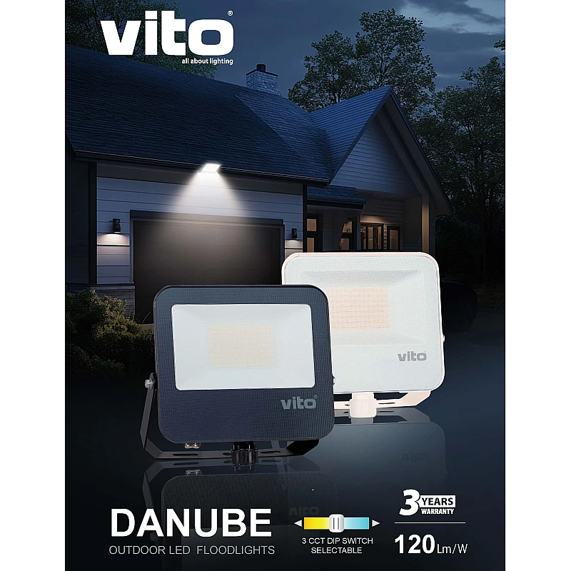Προβολέας LED SMD 150W 18000Lm 3CCT (3000K/4000/K6500K) IP66 Μαύρος DANUBE 3023030 VITO Προβολέας LED SMD 150W 18000Lm 3CCT (3000K/4000/K6500K) IP66 Μαύρος DANUBE 3023030 VITO