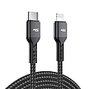 ATC-C2 Καλώδιο Φόρτισης και μεταφοράς δεδομένων USB Type-C / Lighting 1.0m Μαύρο 20.003.0002