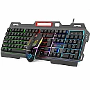 YILIMA QS-602 Σετ Ενσύρματο GAMING Φωτιζόμενο Πληκτρολόγιο με ποντίκι Αγγλικό US OEM 