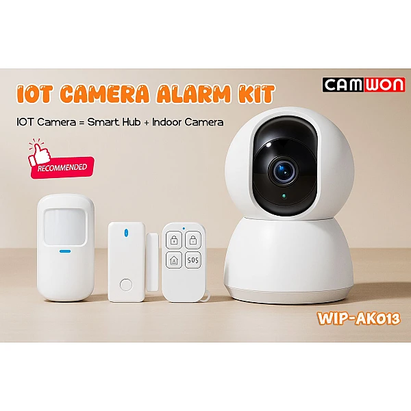 CAMWON WIP-AK013 Σύστημα ασύρματου συναγερμού με κάμερα Tuya WiFI IOT Camera Alarm Kit 4.0Mp