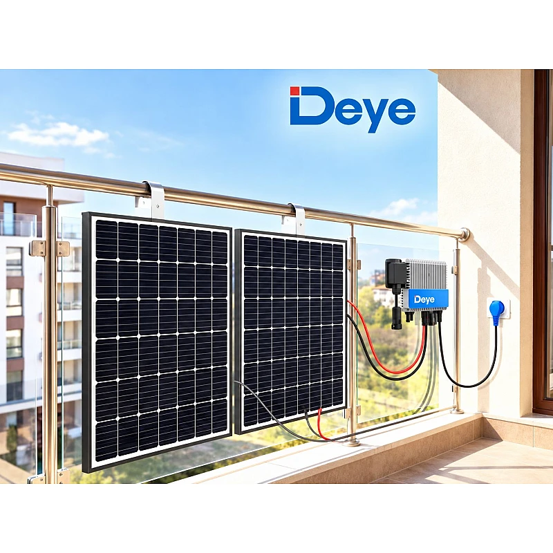 Σετ  Deye Inverter Ισχύος 800W με Τάση Εισόδου 230V (Μονοφασικό) SUN-M80G4-EU-Q0 μαζί με Καλώδιο 5m με BC01 - Σούκο 9432