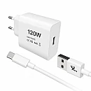 HY-773 Φορτιστής με Θύρα USB-A και Καλώδιο USB-C 120W USB Λευκό OEM